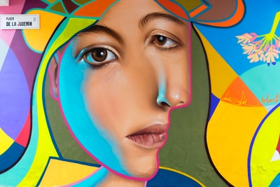 女人脸抽象画